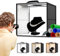 VAYOTOY Boîte à Lumière pour Studio Photo Box,Boîte de Studio Photobooth avec 120 Lumières LED Dimmables, 3000K-5600K, 6 Fonds de Couleur pour la Macrophotographie. (40x40x40 CM)