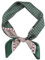 DAMILY Vintage Bandana Herren Seidig Quadratisch Kopftuch Sommer Geometrischem Halstuch und Stirnband Motorrad Satin Piratentuch Kinder Festival Haarbänder 70x70cm (Grün)