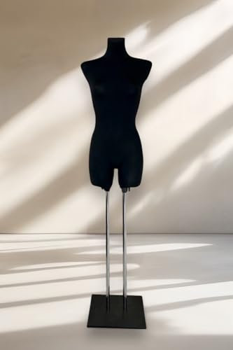 LUSORIA Schneiderpuppe weiblich mit Oberschenkeln, schwarz (S/M)