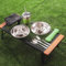 Gavetta Scout, Stoviglie Verde 10 PCS, Campeggio in Acciaio Inox con Posate, Forchette, Ciotole e Bacinelle, Gavetta Scout 1-2 Persona, Posate da Campeggio per Picnic, Campeggio e Viaggi all'aperto