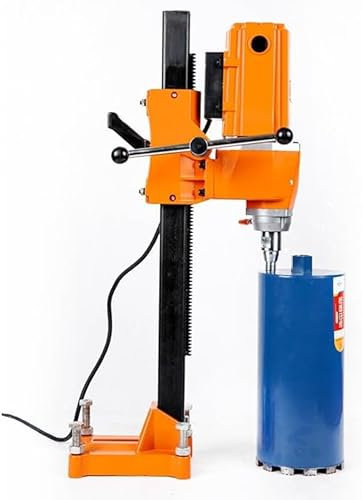 Wet Handheld Electric Core Drill with Water Pump, 205mm Diamond Core Drill Rig 3980W Wet Dry Handheld Concrete Drilling Machine Kit W/Bits and Spanner for Installing Pipes