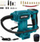 Akku Kompressor für Makita 18V Batterie (Ohne Akku), Tragbare Kabellos Handheld Luftpumpe mit Digitalem Manometer und LED-Licht, für Autos Motorräder Fahrräder Bälle (für Makita)