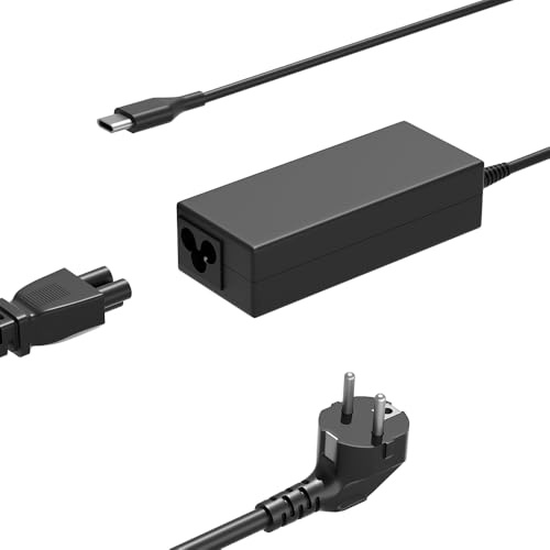 SLRIOYS Universal USB C Cargador Compatible con Laptop 45W Compatible con HP DELL Lenovo ASUS Acer Google Samsung Chromebook Laptop y más Dispositivos Tipo-C Reemplazo de Cargador para Portátil