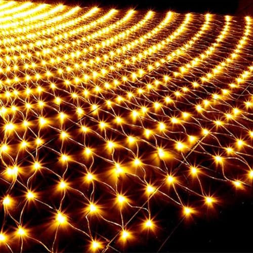LED Lichternetz 6x4M, Außen Garten Baum Lichterkette für Büsche 627 LEDs Lichterkette Netz Weihnachtsbeleuchtung, IP44 Wasserdicht, mit Timer 8 Leuchtmodi, für Garten Büsche Innen Balkon D(Size:6m*4m)
