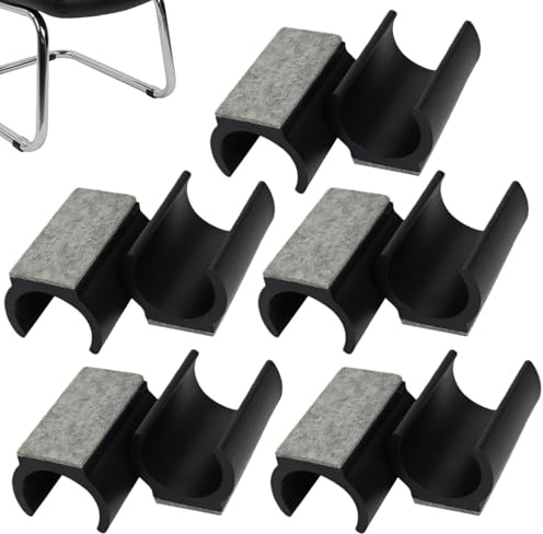 Almohadillas para Silla,10 Piezas Protectores para Patas de Muebles Antideslizantes en Forma de U,para Sillas de Cantilever,Reducen Ruido y Protegen Suelos de Baldosa Madera Parquet