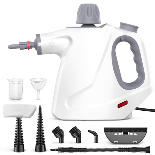 Phueutpros Limpiador a Vapor Portátil, Vaporeta de Mano con 10 Accesorios
