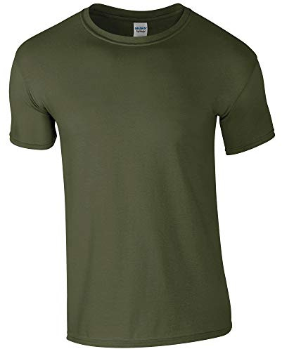 Gildan Men's Pre-Shrunk Jersey T-Shirt, Military Green, 4XL