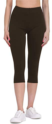 Bellivalini Dam Leggings 3/4 BLV50-148 (Brun, M)