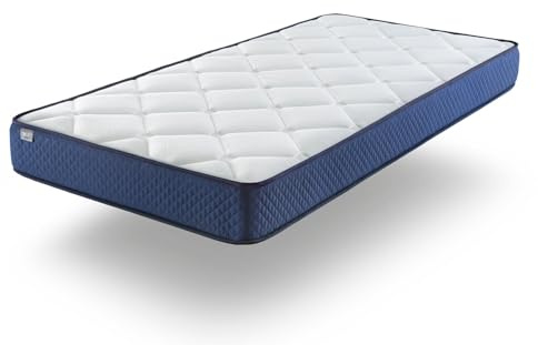 DORMISSIMO Matratze 80x190 SHAULA -H3- Hohe 22 cm - Atmungsaktiv und viskoelastisch. Ergonomisch - Verarbeitung in modernes Blau