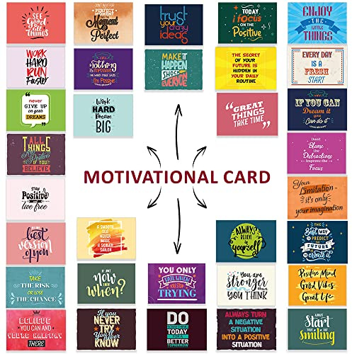Papa Prints A6 positive affirmation cards pack of 32 motivational cards (6x4) inspirational card positive postcards for Kids