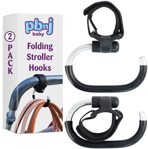 Ganchos para cochecito para colgar bolsas de pañales, clip para cochecito de mamá y accesorios para cochecito, clips de mosquetón grandes para bolso de mamá, bolsa de compras y accesorios, (paquete de