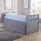 Home Source Bedroom Kid’s Trundle Cabin Day Bed, Pull Out Storge Drawers, Guest Sleepover, 3ft Single, Grey