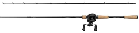 Abu Garcia Max Pike Fishing Rod & Reel Combo | Freshwater Low Profile Baitcaster Reel | 24T Carbon Blank | 4+1 Bearing System | Graphite Frame | Predator Lure Fishing Set | 3000 | 2.44m | 40-120g