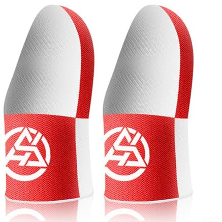 Lot de 2 manchons de doigts de jeu, compatibles avec écran tactile, pour jeux mobiles, résistants à la transpiration et en fibre argentée, légers et discrets pour les joueurs