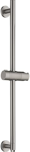 IMEX - Barra de Ducha Pared 65cm Níquel Cepillado | Barra de Acero Inoxidable S.304 Redonda con Soporte para Alcachofa de Ducha Ajustable | Recambio Original IMEX
