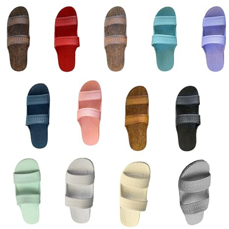 J-Slips Sandals for Women and Men - Comfortable Jesus Jandals for Beach, Summer, and Shower - Waterproof Hawaiian Slides in 12 Colors, Sandalias (Sand, W10)