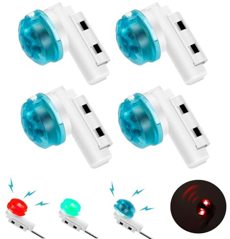 HRGOYY 4pcs Bissanzeiger-Angeln, Elektronische Bissanzeiger,Angel Bissanzeiger, Led Bissanzeiger für Rutenspitzen,Angeln tagsüber/Nachtangeln Biss Alarm für Angelrute