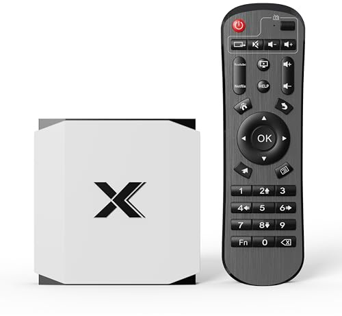 Boîtier Multimédia Android TV ; Prise en Charge de la Lecture 4K HDR, 4 Go de RAM 32 Go de ROM, HEVC MAIN10 H.265, Divertissement en Ligne, Smart TV Box 2,4 GHz/5 GHz Double Bande Wi-FI Bluetooth