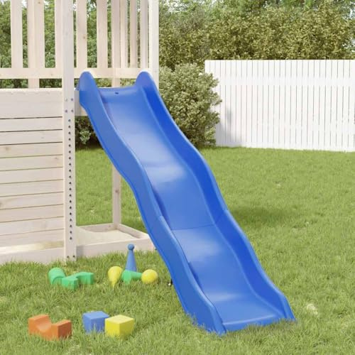 Solivagant Toboggan de Jeu Bleu 174x38 cm polypropylène,(5.98 KG)