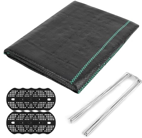 RUCUDIM Tela de vellón antimalas hierbas, 2 x 2 m, para la caja de arena infantil, base transpirable resistente a roturas, antimalas hierbas, cubierta para la caja de arena para niños