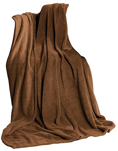 CelinaTex Flauschige Kuscheldecke 150 x 200 cm braun Decke Sofa Wohndecke weich Soft Mikrofaser Fleece Oeko-TEX TV-Decke