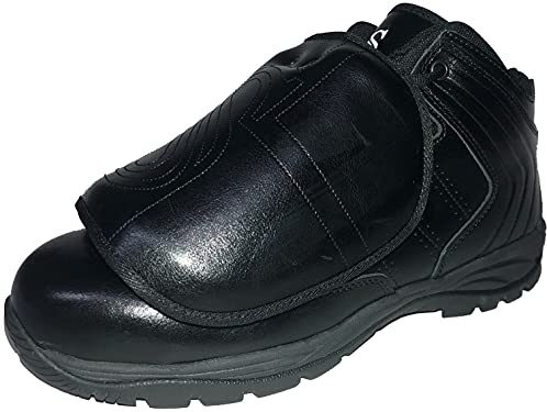 Smitty | BBS-PS1 | Professional Baseball Umpire Mid-Cut Plate Shoes | All Black (10.5)