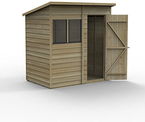 Forest Garden 4LIFE Pent Shed 6x4 - Single Door - 1 Window