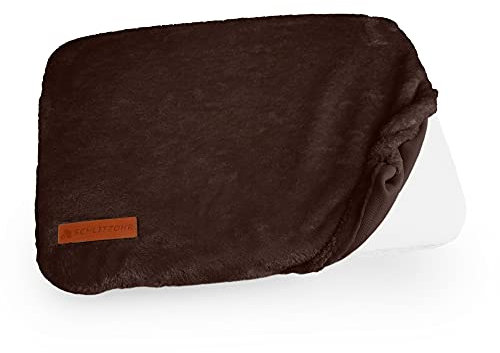 SCHLITZOHR Ersatzbezug Fensterbankliege Teddy | 51 x 36 cm | passend für die meisten Fensterbretter (Braun)
