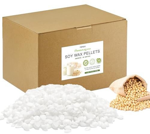 TRINIDa Soy Wax for Candle Making, 2KG SoyPRO Candle Wax Pellets, 100% Soy Wax Supplies of Candle Making for Adults and Beginners, Premium Pure Natural