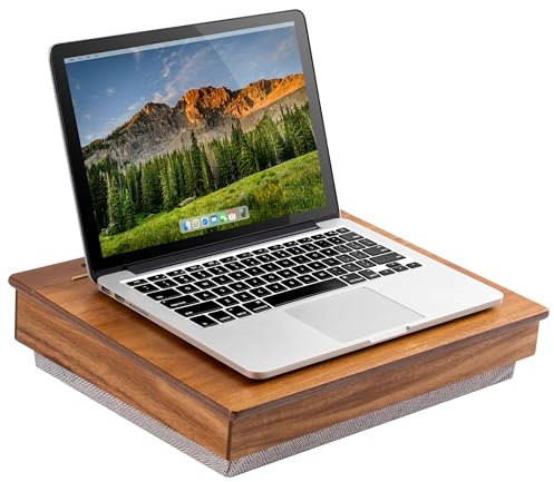 LAPGEAR Schoolhouse Lap Desk with Storage Compartments - Acacia Wood - Natural - Style No. 45076