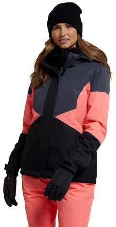 Mountain Warehouse Moon Damen-Skijacke - Schneedicht, Mikrofaser-Isolierung, winddichte Winterjacke, verstellbare Kapuze - Ski-Bekleidung für den Snowboard-Urlaub Leuchtendes Pink Damengröße EU 36