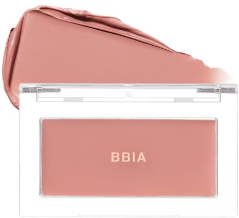 BBIA Ready To Wear Downy Cheek Cream Blush 8 Color - Creamy Blendable & Buildable Blush Dewy Texture & Matte Finish High Pigment Longlasting Lightweight Natural Face Makeup, 0.12oz (06 DOWNY FIG)