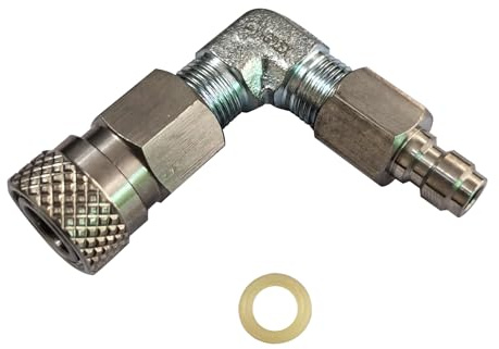 Aopkeo Male Female 8mm Quick Disconnect 90 Degree Connect Adapter QD Stainless Steel