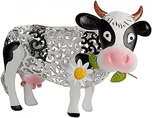 TianqqYongyong Lampe solaire à LED en forme de vache marguerite pour décoration de jardin