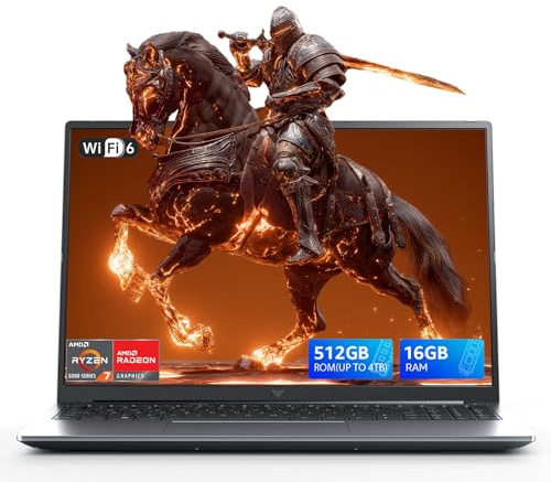 ACEMAGIC Laptop Ryzen 7 5700U (bis zu 4,3 GHz) mit Metallgehäuse, 16 GB RAM DDR4 512 GB SSD,Erweiterungen mit 4 TB, Tastatur mit Hintergrundbeleuchtung, 1200FHD, 3 x USB3.2, WiFi 6, BT5.2, Laptop 16
