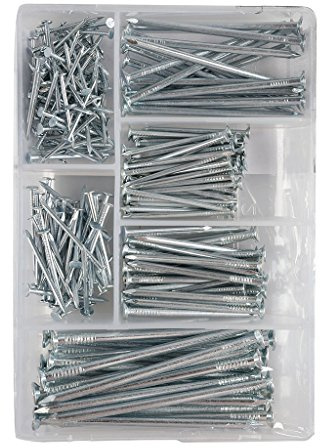 COGEX 85233 Pointe tête plate assortiment, Gris, Set de 200 Pièces