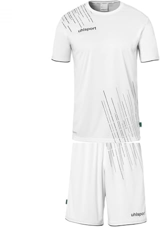 uhlsport Jungen Score 26 Fußball Trikot-Set - Fußball-Set Bestehend Aus Trainings-Shirt Und Trainings-Hose, Weiß/Schwarz, 164 EU