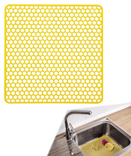 Meet You Tappetino Lavello Cucina, Tappetino Lavandino Cucina in Silicone 30.5X 30.5cm, Tappetini Lavello Cucina, Tappetino Lavello Silicone Cucina Resistente al Calore per Cucina e Bagno
