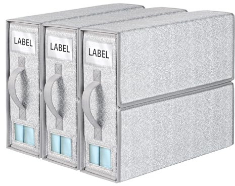 Syeeiex Bettwäsche Aufbewahrung Organizer 3 Stück, Faltbare Aufbewahrungstasche für Bettlaken, Bettwäsche Organizer mit Fenster&Etikett, Unterbett Aufbewahrungsbox für King&Queen Size Bettlaken Decken