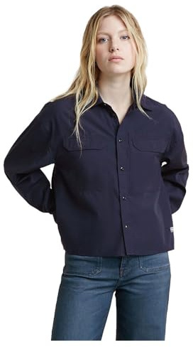 G-Star Femme Chemise Cropped Pocket, Bleu (osaka blue D25242-4304-3873), M