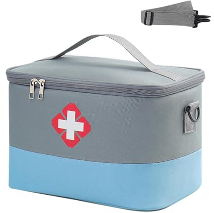 Qaestuan trousse de Secours Vide, Étanche Sac de Médecine Portable, Grande Capacité, Trousse AVCE Sangle, pour Activités de Plein Air, Maison, Voyages