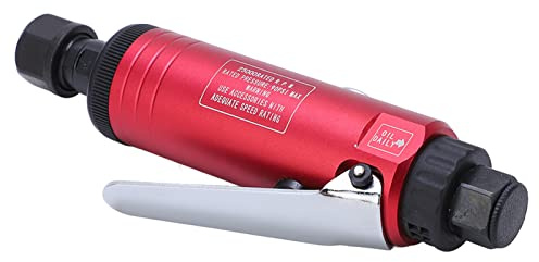 Amoladora Angular, 25000 Rpm 90 PSI Amoladora Neumática Recta con Amoladora Angular de Pinza de 3 Mm y 6 Mm Amoladora Neumática para Rectificar, Cortar, Pulir, Reparar Soldadura,