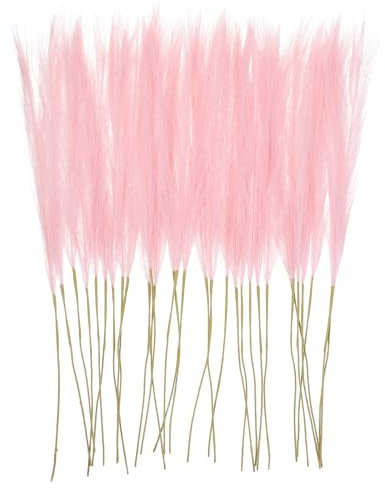 30Pcs Pink Pampas Grass,22 Artificial Pink Pampas Grass Decor,Fluffy Decor Artificial Small Flower Vase Fille for Home Wedding Party Decoration