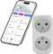 Konyks Priska Duo FR prise double Wi-Fi + BT, contrôle ON/OFF à distance, suivi de la consommation des 2 appareils simultanément, compatible Smartlife et Tuya, Amazon Alexa et Google Home