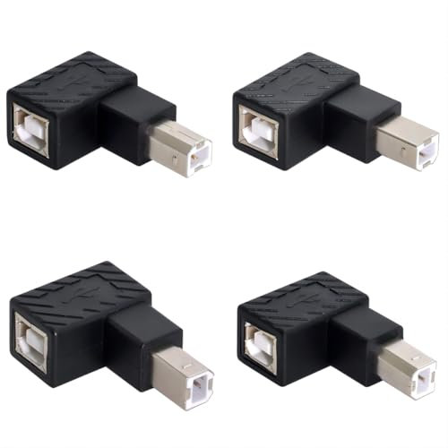 chenyang CY USB 2.0 Tipo B Maschio-Femmina Adattatore di estensione orizzontale verticale di 90 gradi per scanner del disco