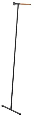 YAMAZAKI Home Tower Clothes Ironer Steamer Hanger Drying Rack Wall Leaning Stand For Clothing Bags Or Hats, 64 - Steel + Wood