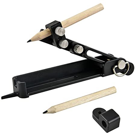 BYUTFA Calibro di Contorno preciso e Regolabile per la Lavorazione del Legno Calibro di misurazione Multifunzione Portatile Strumento per tracciare Matita da Costruzione