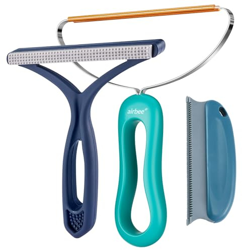 Pet Hair Remover 3-Pack, Reusable Dog & Cat Hair Removal Tools, Lint Shaver