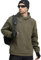 FREE SOLDIER Felpa Invernale Calda con Cappuccio da Uomo, Maglia con Cerniera 1/4, Antivento, Giacca Tattica da Esterno in Pile per l'Esercito Giacca da Lavoro (Verde, XL)