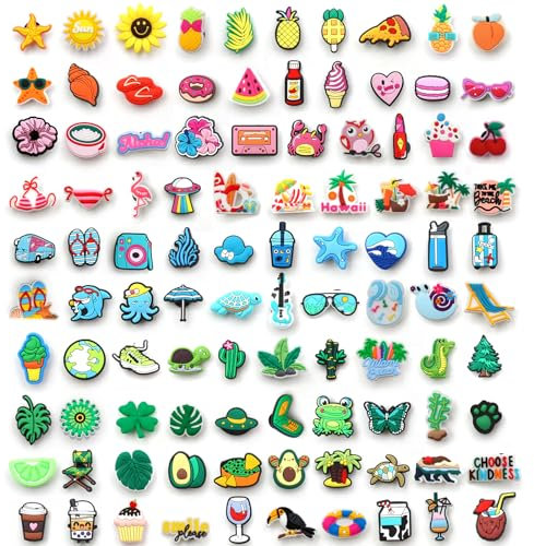 ZOCONE 101 Piezas Pins para Crocs PVC Adornos Charms Forma Diferente, Pin Crocs Accesorios de Zapato para Niños Animados Decoración de Zapatos para Regalo de Cumpleaños Fiesta